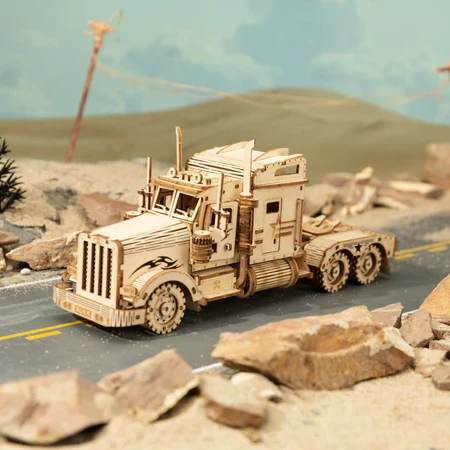 DIY Wood Puzzle Toy Truck Assembly Model Stereo Puzzle Craft Suitable For Kids Adult Gift