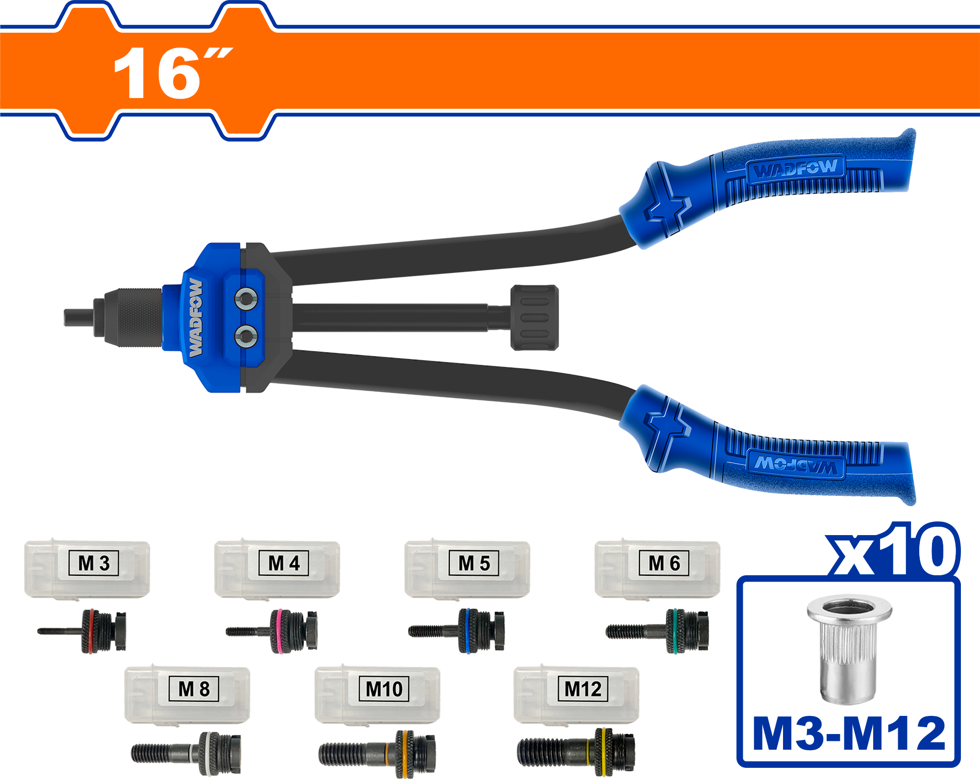 Rivet nut gun kit
