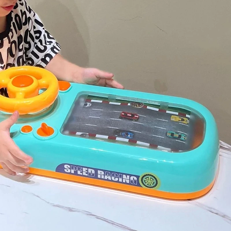 Simulation Toys Racing Car Steering Wheel Driving Adventure Lights and Music