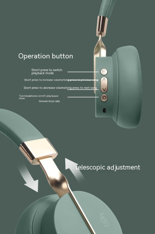 Simple Solid Color Headworn Bluetooth Phone