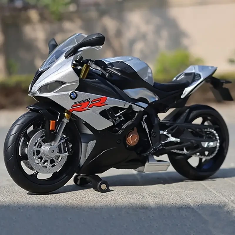 BMW S1000RR model, 1:12 alloy motorcycle toy, motorcycle collectible, sliding car model, alloy model toy, birthday gift for motorcycle lovers, Christmas gift for car enthusiasts, Halloween gifts for kids, collectible toy for adults, miniature motorcycle m