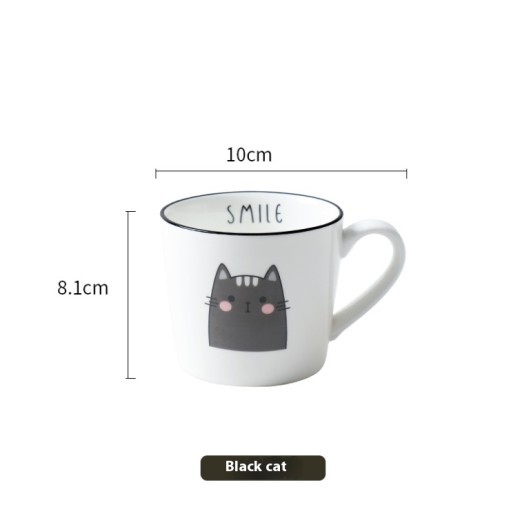 Ceramic Cup Breakfast Creative Drinking Water Couple Mark Kitchen Gadgets