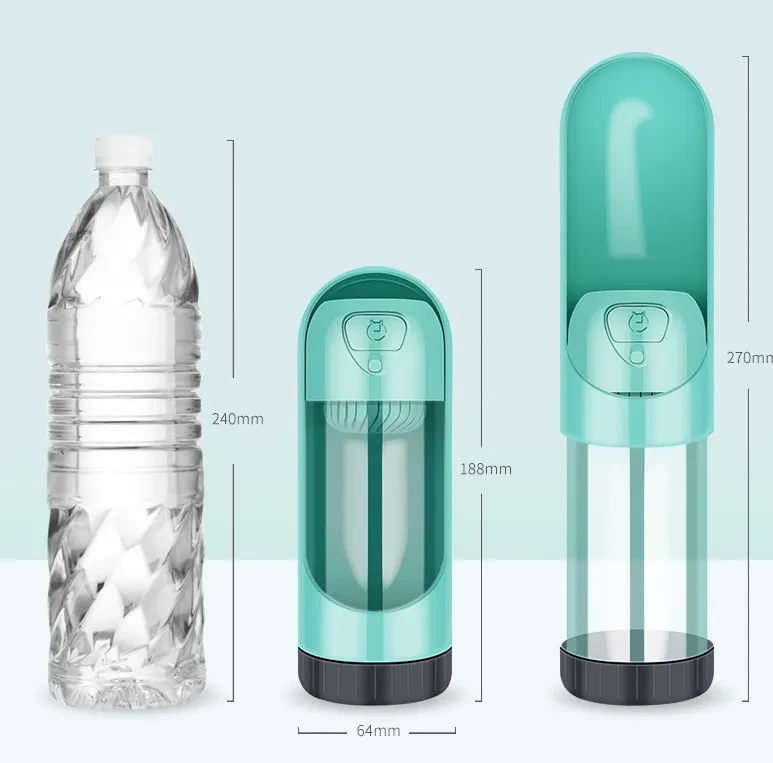 Pet Drinking Cup Pet Water Bottle Convenient Easy To Use Splash-Proof Splash-Proof One-Key Lock ABS Standard