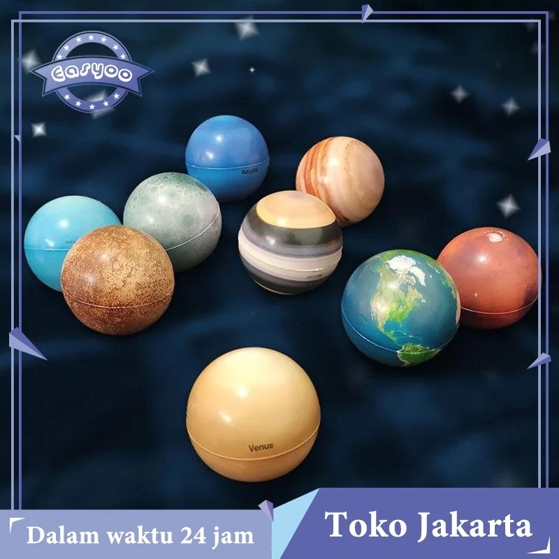 9/10pcs Toys Education Planet Ball Elastic Ball Shape Planet Solar System