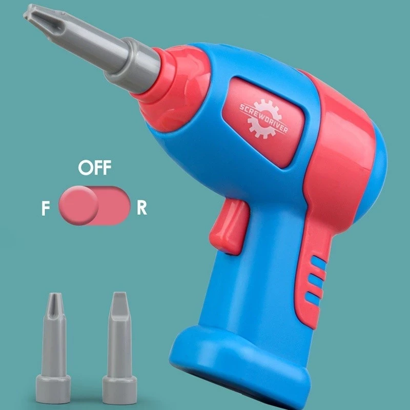 Kids Toys Assembling Tool Box Set / 3D DIY Screw Box Building Toys / Children's Education With Electric Drill Screw