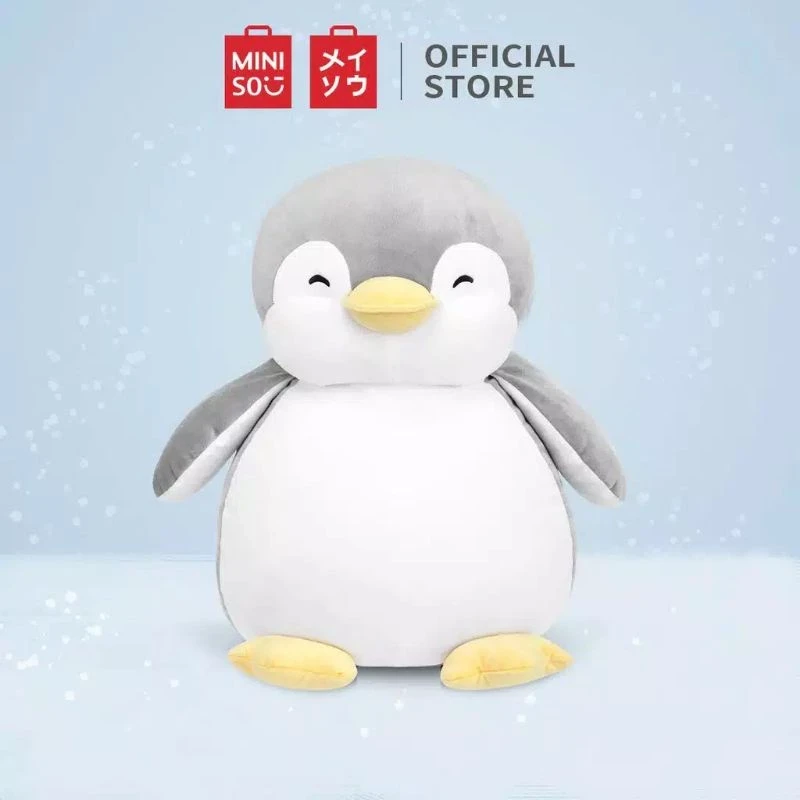 Doll Plush Toys PP Cotton Soft and Cute Fuzzy Plush Ash Penguin Size 40 Cm Funny and Cute