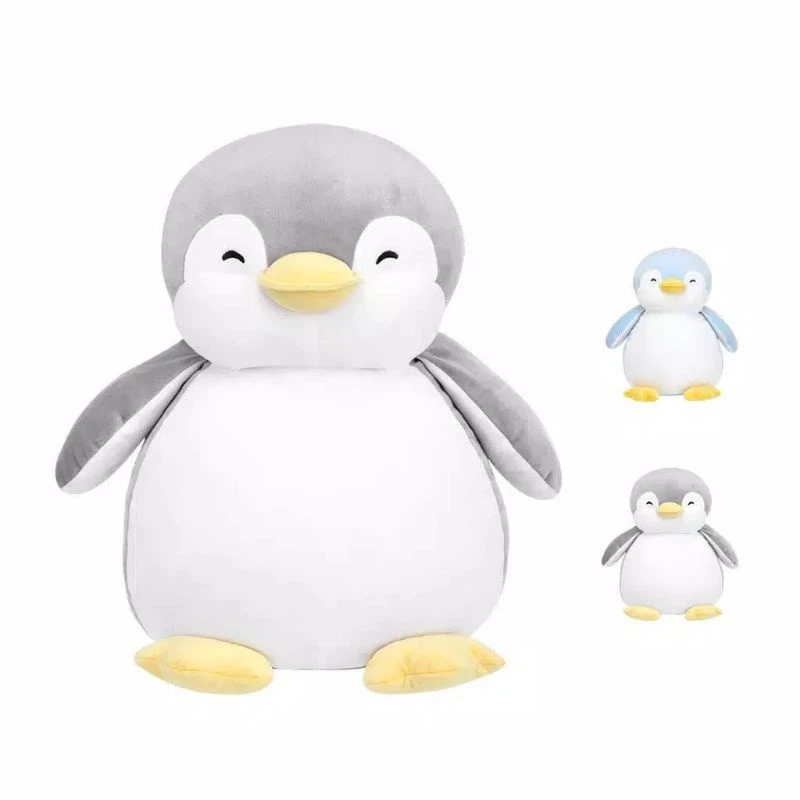 Doll Plush Toys PP Cotton Soft and Cute Fuzzy Plush Ash Penguin Size 40 Cm Funny and Cute