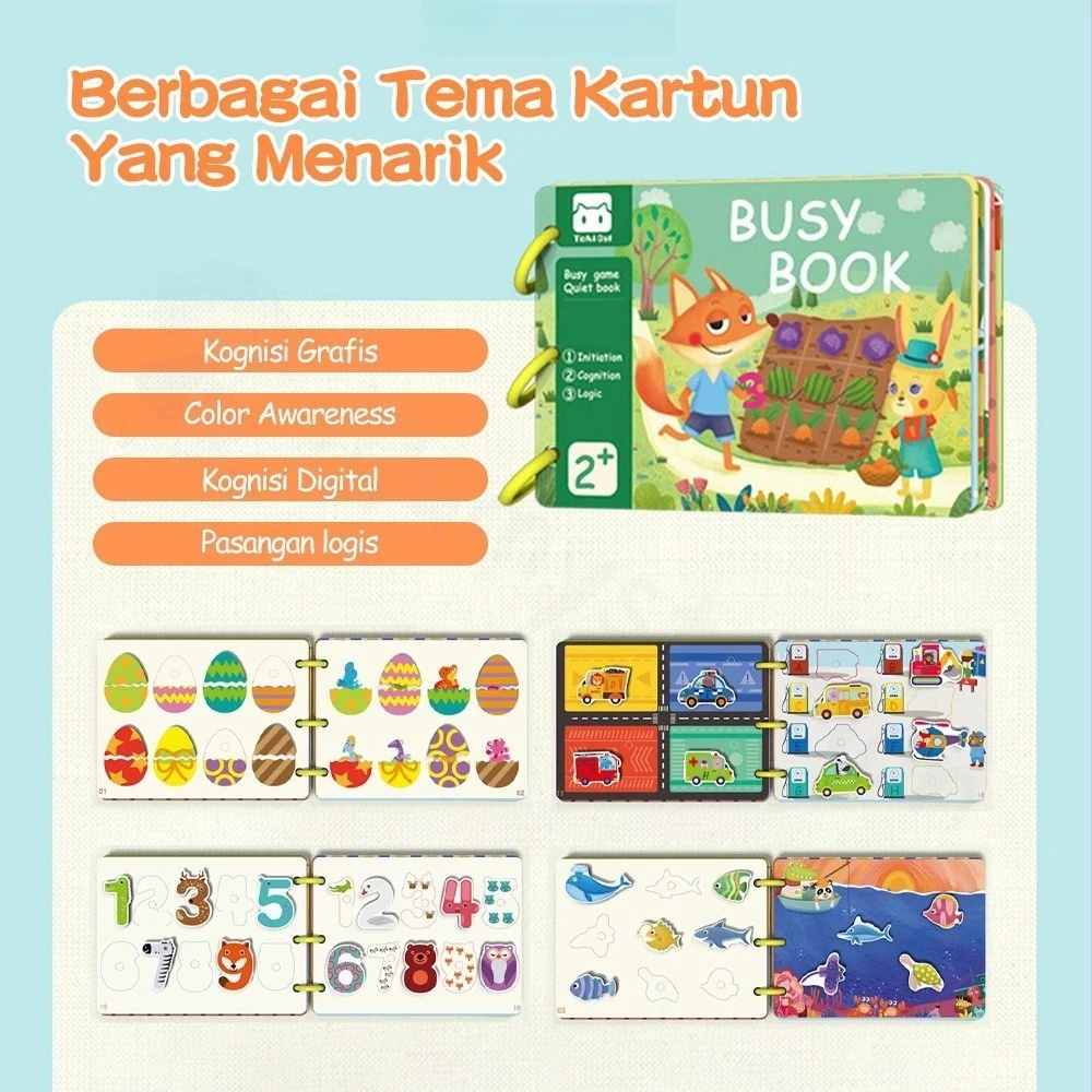 30 Page Quiet Book Book Book Education Book Children Kids Activity Child Activity Montessorri Activity Book Education