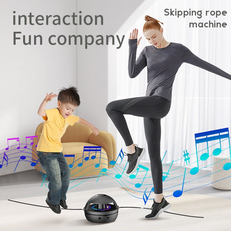 Smart Rope Skipping Machine Smart Jump Rope Machine 10-level Speed Adjustment Led Seven-color Light Wireless Music Function