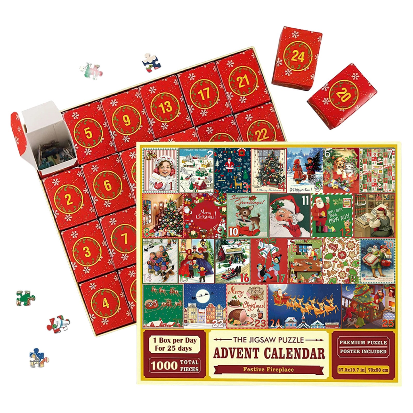 Christmas 24-day Countdown Scene Puzzle
