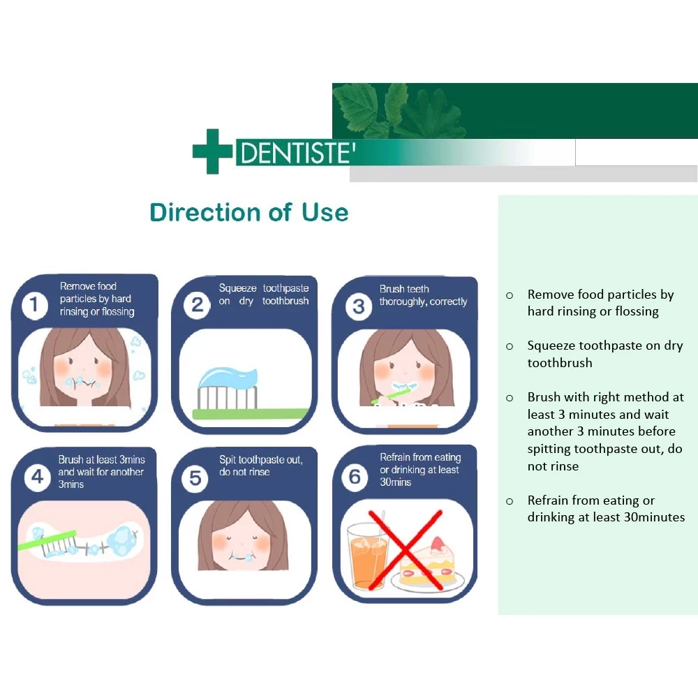DENTISTE Anticavity Max Fluoride Toothpaste 100g / Premium Toothpaste Fresh Breath