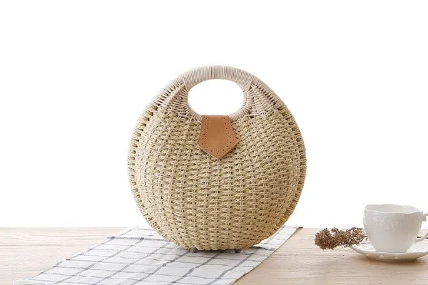 Rattan handbag