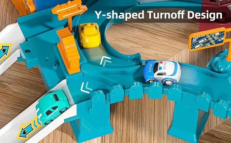 For 3 4 5 6 7 Year Old Boys, Dinosaur Race Track Playset - Car Ramp Track Toys, Mini Car For Kids, Kids Toys Mountain Track