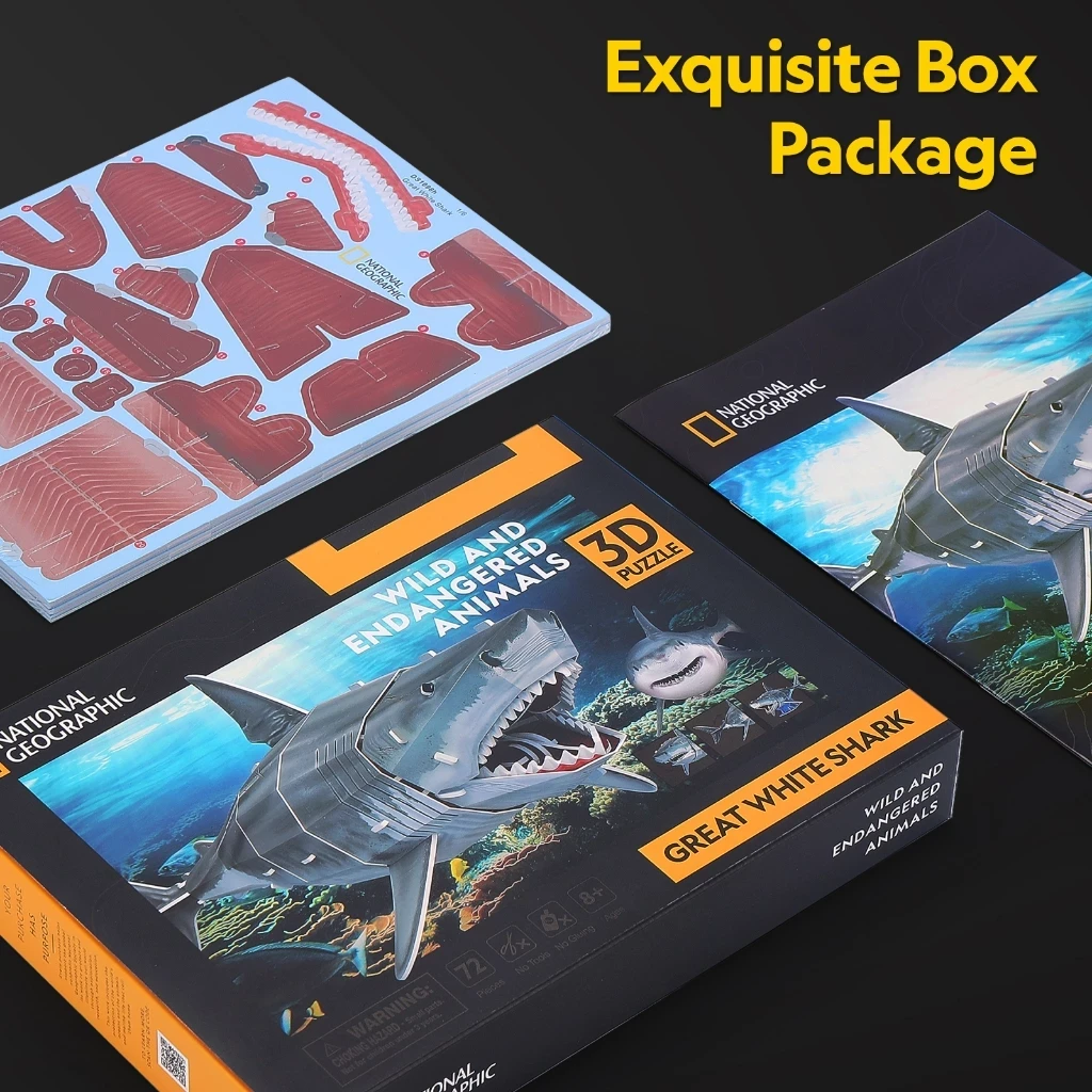 National Geographic Great white Shark - 3D Puzzle