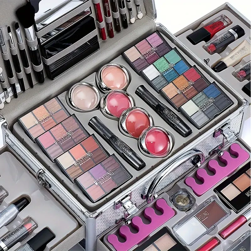 Professional Multifunctional Makeup Set, 106pcs Makeup Tools Eyeshadow Lipstick Mascara Lip Liner Makeup Brush Makeup Artist Makeup Gift Box, Ideal Gift For Mother's Day Makeup Set