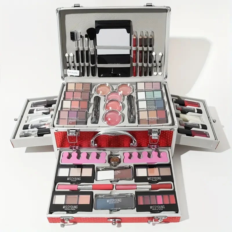 Professional Multifunctional Makeup Set, 106pcs Makeup Tools Eyeshadow Lipstick Mascara Lip Liner Makeup Brush Makeup Artist Makeup Gift Box, Ideal Gift For Mother's Day Makeup Set