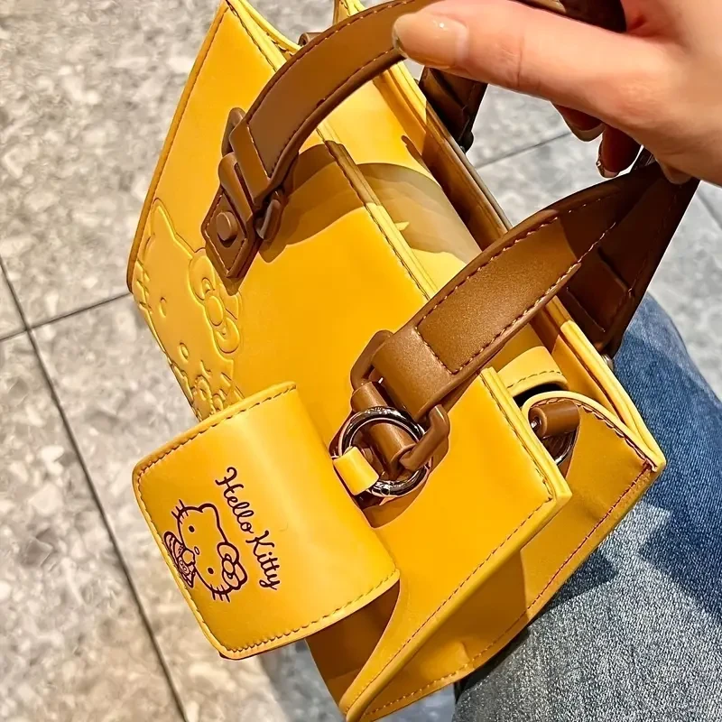 Elegant Top-Handle Tote Bag, Lightweight Faux Leather Shoulder Bag, Water-Resistant, Stain-Resistant, with Embossed Cartoon Design, with Matching Coin Purse, for Daily Use and Office - Chic Fashion Accessory