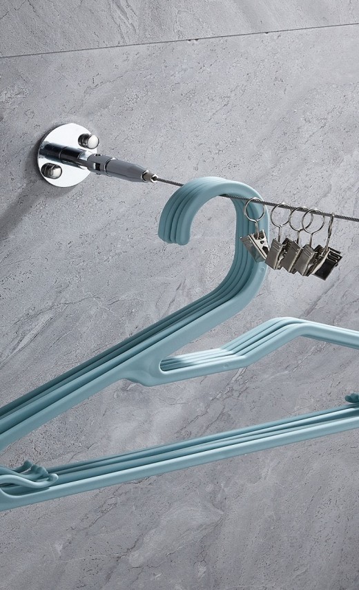 Balcony Invisible Punch-free Shrinkage Clothesline