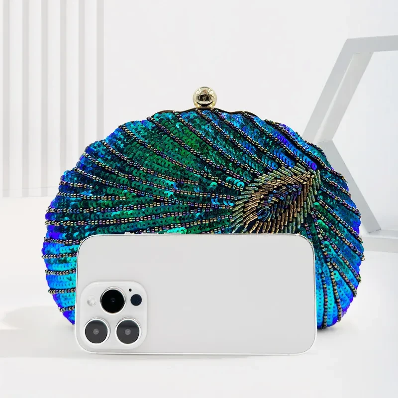 Women's Vintage Beaded One-shoulder Crossbody Chain Handbag