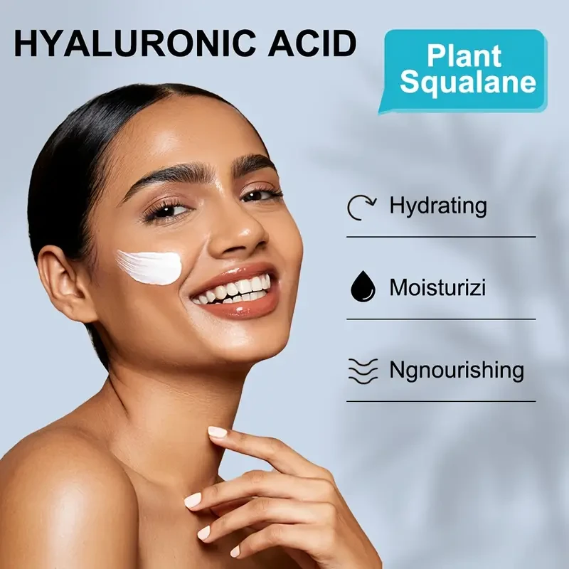 50g Hyaluronic Acid & Collagen Face Cream, Retinol, Niacinamide, Plant-Based Squalane, Centella Asiatica, Vitamin A+B+C+E, Unisex Adult Moisturizer, with Hydration Boost & Elasticity Improvement for All Skin Types, Daily & Night Use