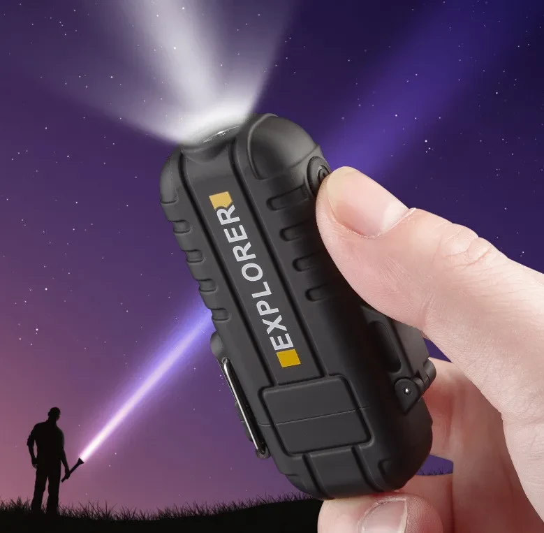 Dual Arc Plasma USB Lighter with Windproof Technology and LED Power Display