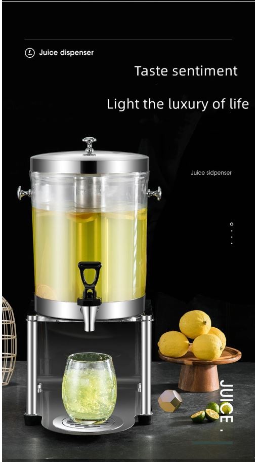 Juice Dispenser Chrome Stainless Steel With Stand 8L