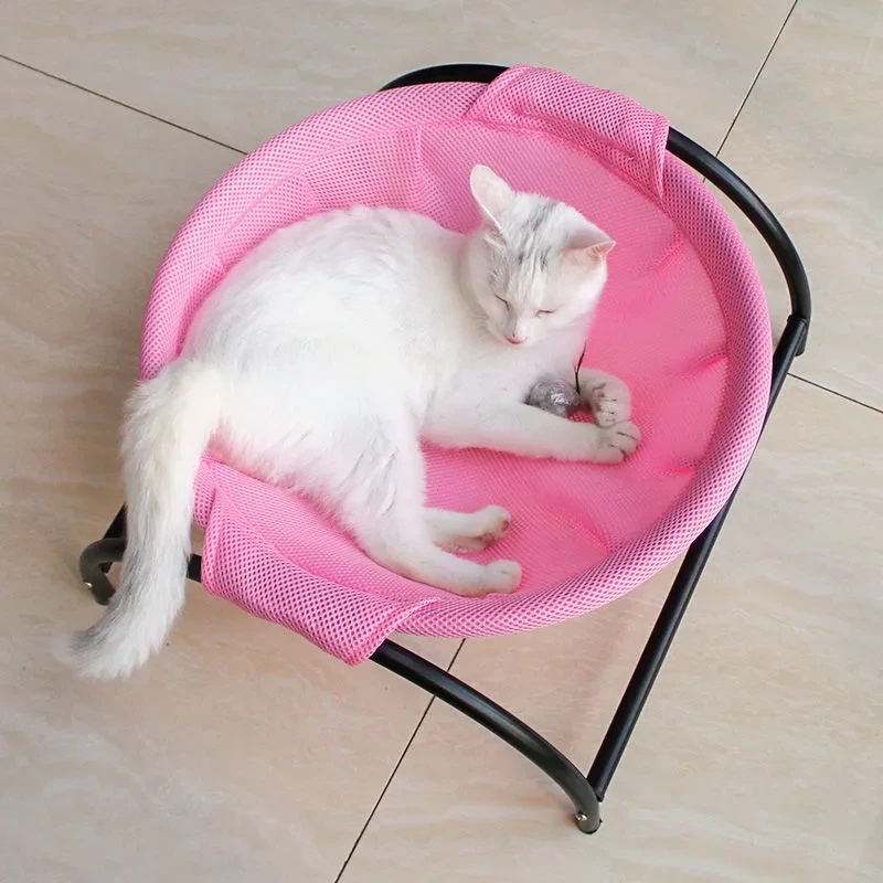 Cat Hammock Bed Free-Standing Cat Sleeping Cat Bed Cat Supplies Pet Supplies Whole Wash Stable Structure Detachable Excellent Breathability Easy Assembly Indoors Outdoors