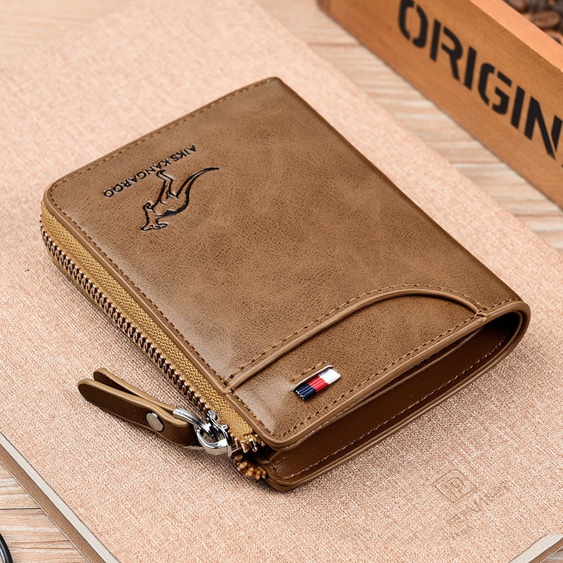 Men's Wallet Anti-theft Swiping RFID Leather Wallet Multifunctional