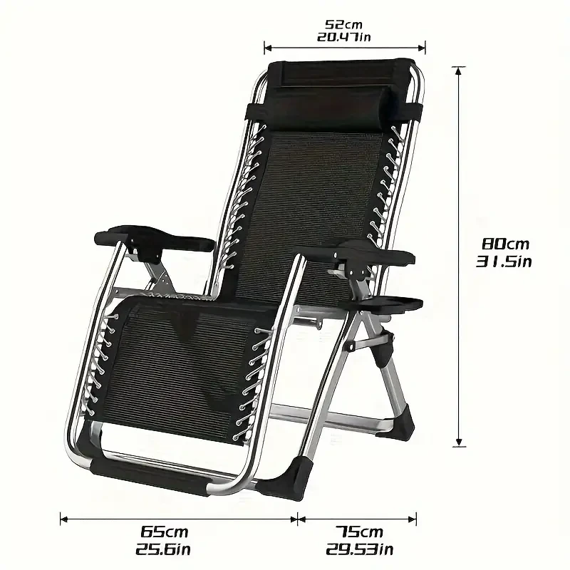 Zero Gravity Chair Premium Outdoor Folding Lounge Chair for Lawn, Adjustable Reclining with Optional Cushion