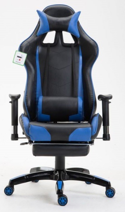 Ergonomic Blue Gaming Chair  High-Back Computer Chair with Lumbar Support and Adjustable Features