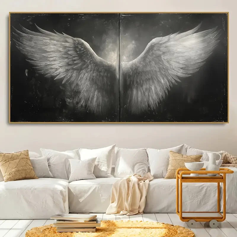Angel Wings Art Deco Canvas Print