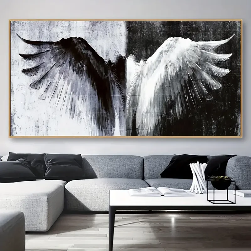 Angel Wings Art Deco Canvas Print