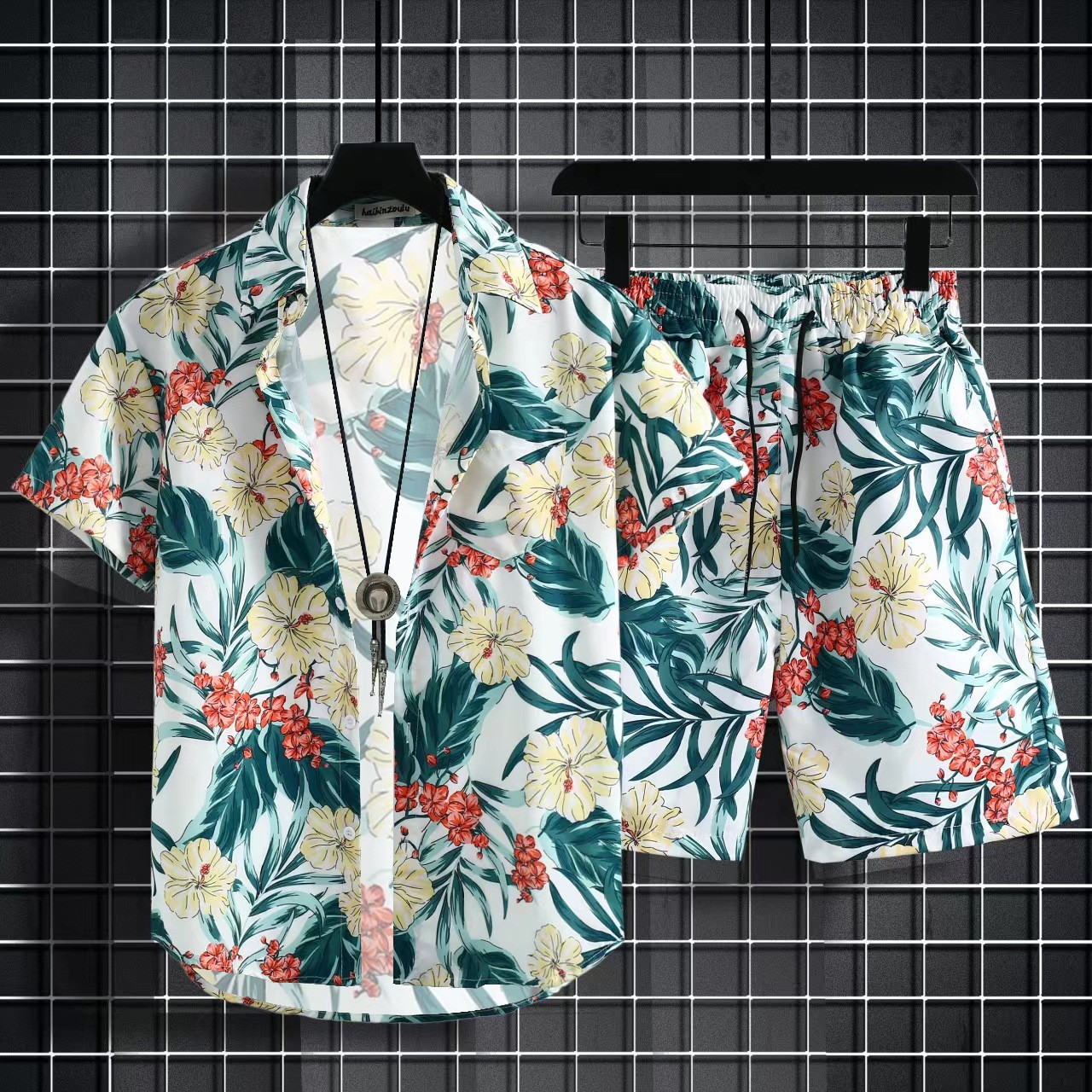 All-match Quick-Drying Retro Hong Kong Style Ice Silk Shirt