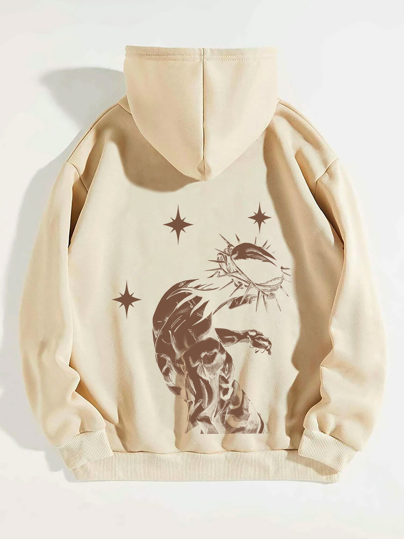 Women's Brushed Cross Print Hoodie