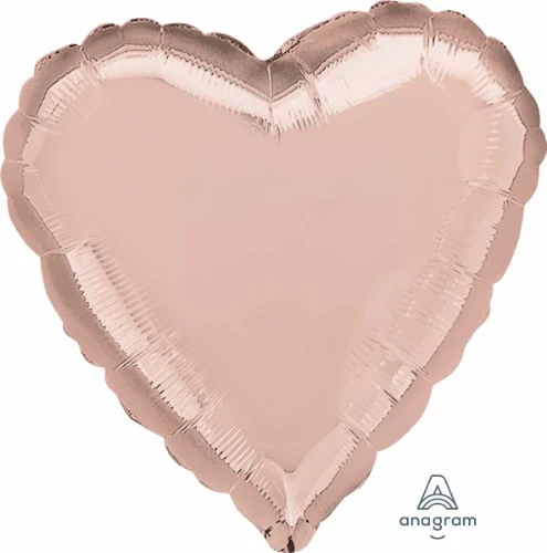 Balloon 45cm Heart Rose Gold Foil Balloon