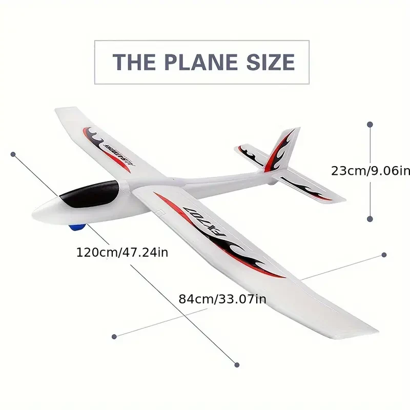 FX707S Hand Launch Glider Plane - Soft Foam DIY Airplane Model for Halloween & Christmas Gifts