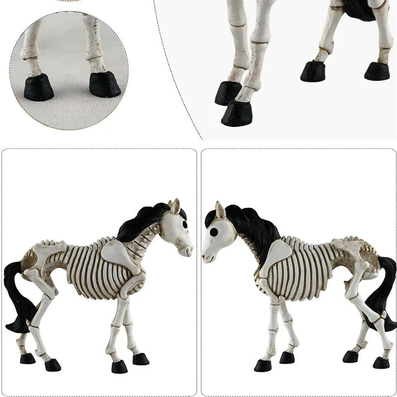 Halloween Skeleton Skull Horse Ornament Resin Decorations