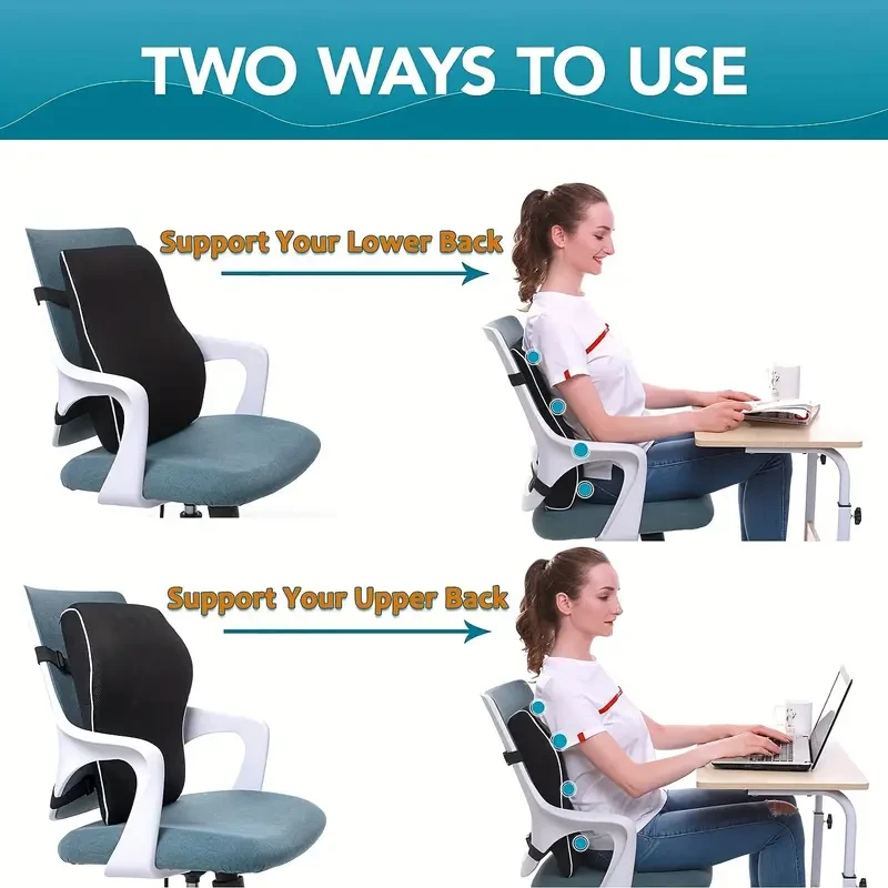 Casual Geometric-Pattern Lumbar Support Pillow