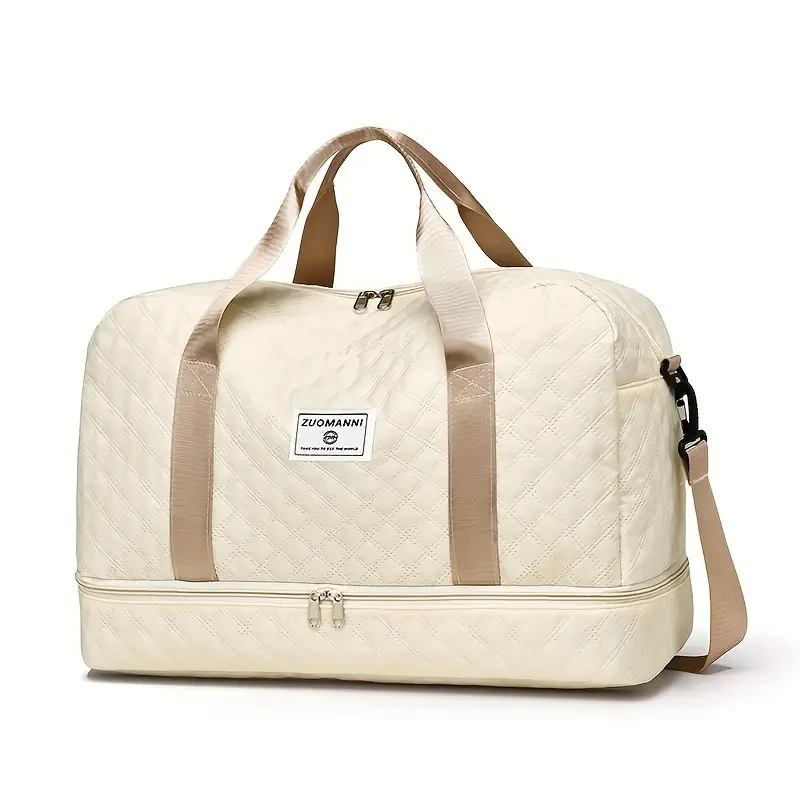 Ultra-Lightweight Large Capacity Argyle Travel Duffle Bag