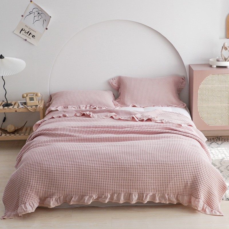 Sakura Waffle Cotton Blanket
