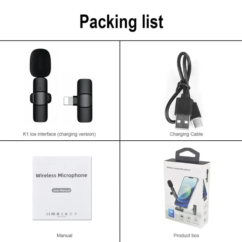 Lavalier Mini Wireless Microphone Set