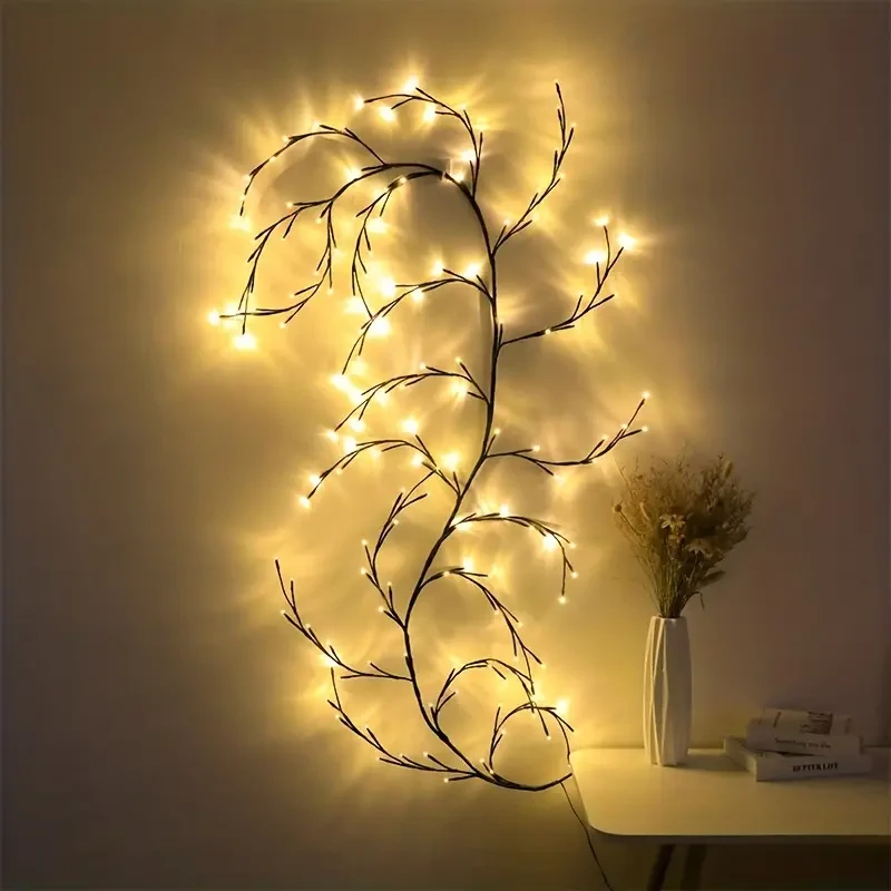 Dimmable Warm Yellow LED Tree Branch Wall Lamp