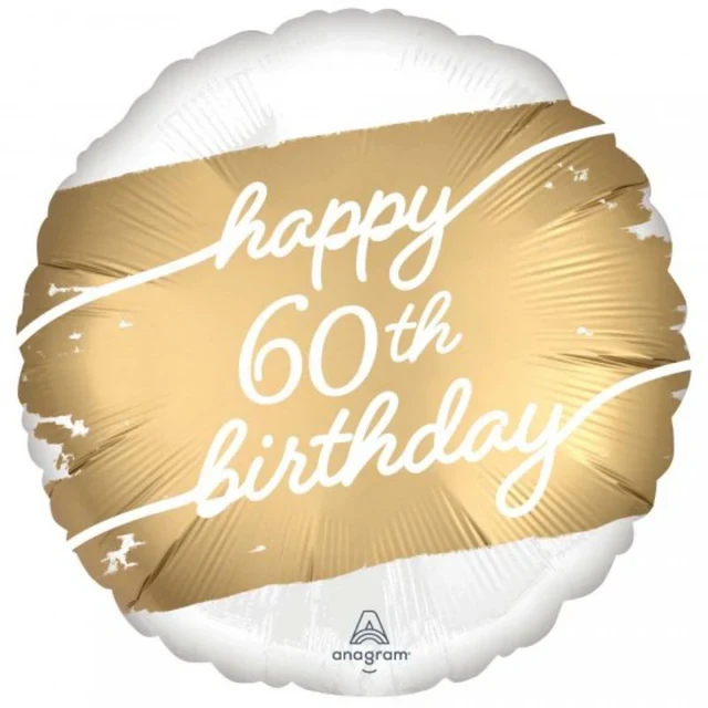 45cm Standard Hx Golden Age Happy 60th Birthday