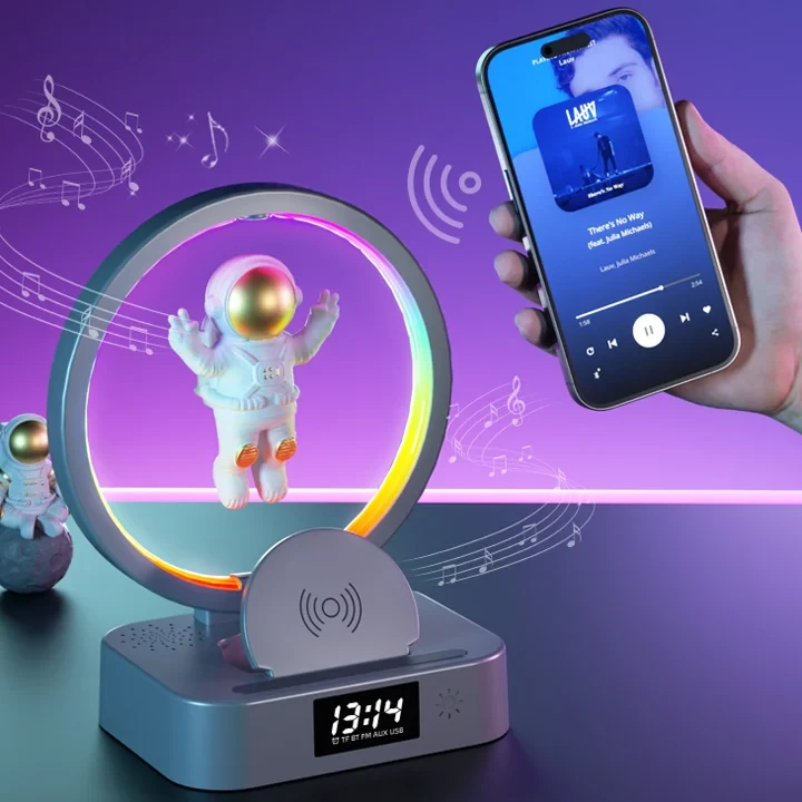 Astronaut Magnetic Levitation Bluetooth Speaker-RGB Atmosphere Light