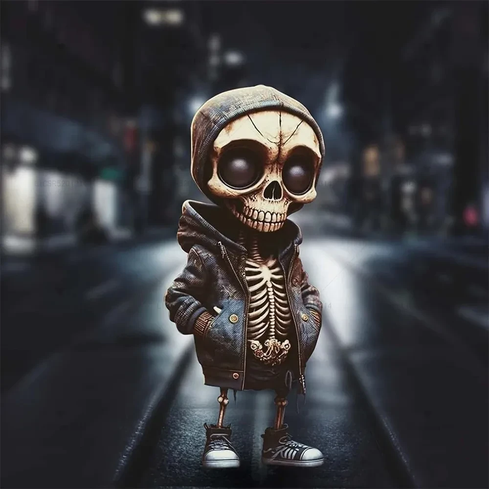 Halloween Cool Skeleton Figurines Halloween Skeleton Doll Resin Ornament Home Decor