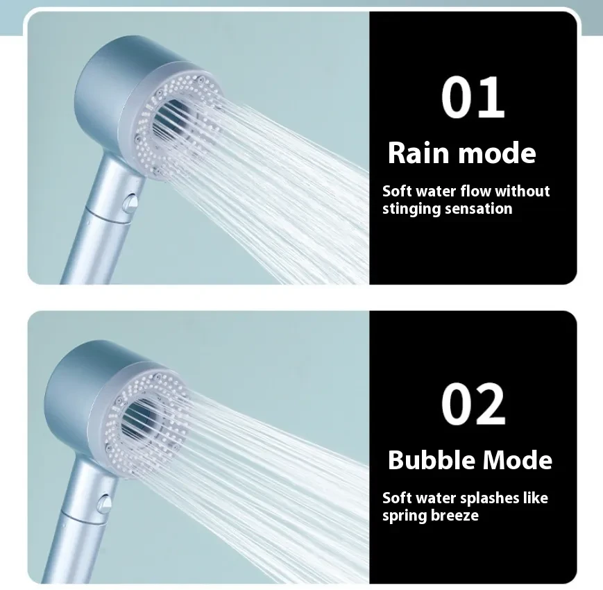 Spray Hair Dryer Shower Head One-click Water Stop Boost Nozzle