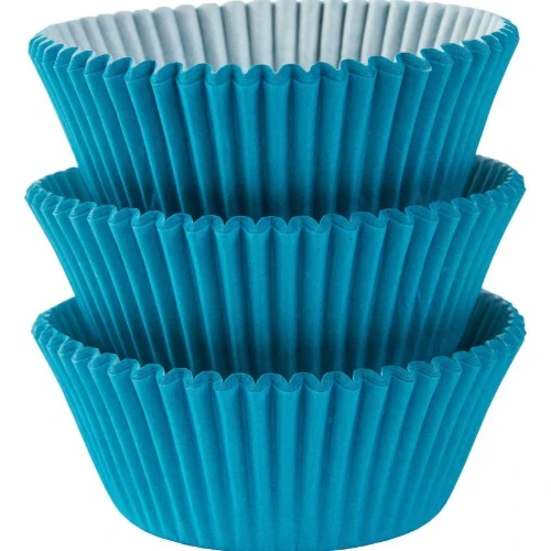 Mini Cupcake Cases - Caribbean Blue - Pack of 100