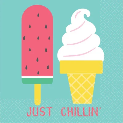 Just Chillin Beverage Napkins - (Pack of 16)