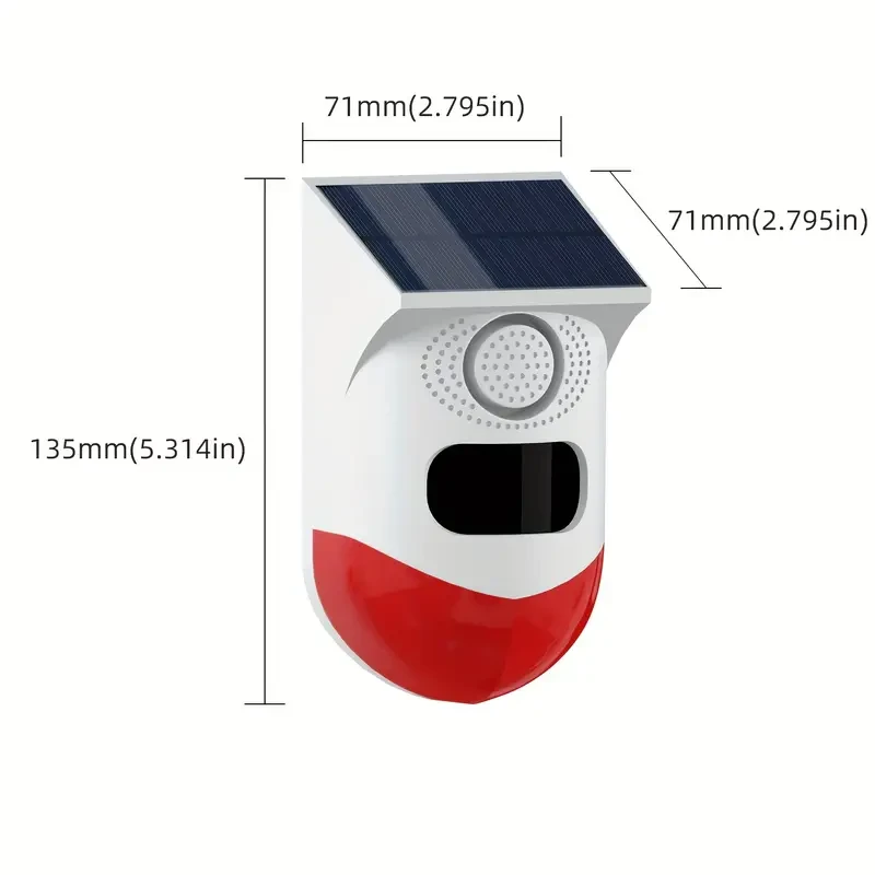 Solar Infrared Anti-Theft Alarm - Outdoor Human Body Sensor Alarm for Farm, Orchard, and Home Security