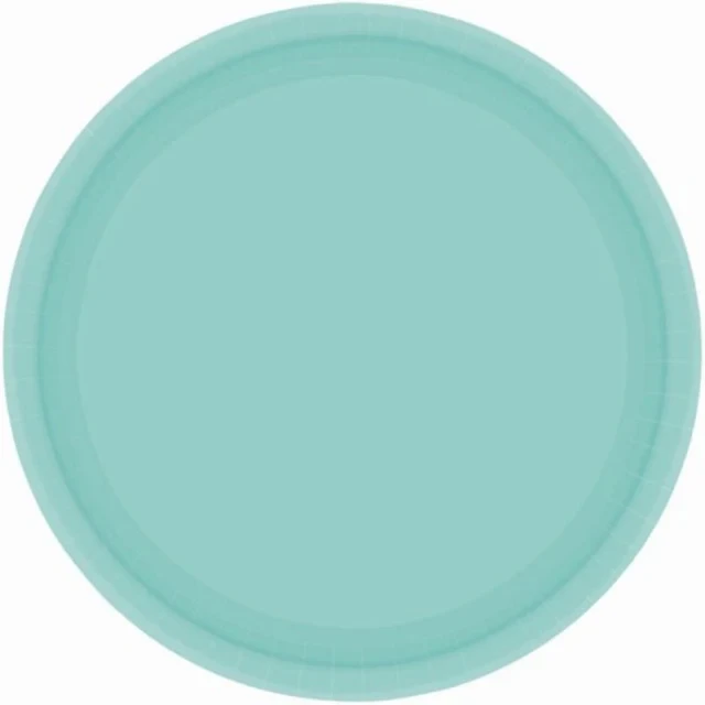 Paper Plates 17cm Round 20CT - Robin's Egg Blue  - Pack of 20